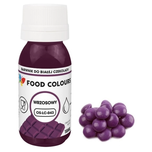 Barwnik olejowy do mas tłustych czekolady wrzosowy fioletowy 18 ml